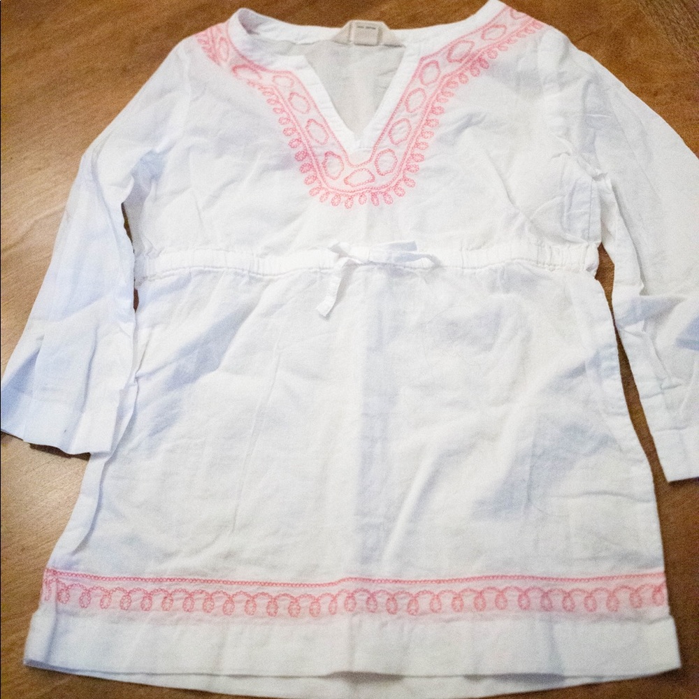 Lands end kids girls dress /swim cover up stitched